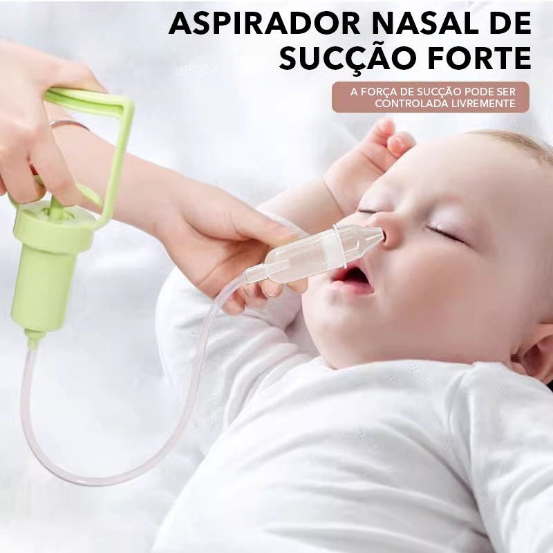 Aspirador Nasal de Sucção para Bebê Recém-Nascido | Silicone Seguro, Fácil Limpar, Sem Dor + Estojo Inclusa