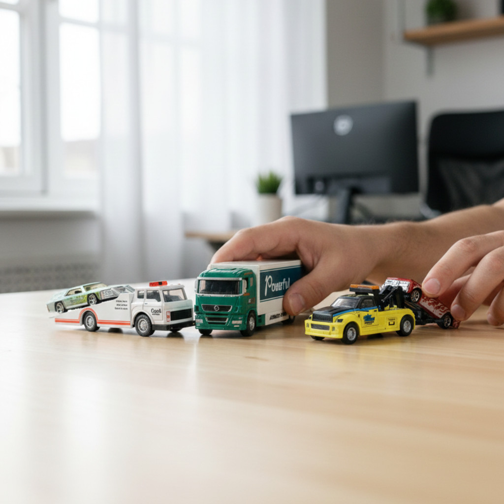 Caminhão Miniatura Iveco Tector Mini Cegonheiro Carrinho de Metal Opala Infantil Colecionável Kit com 2 unidades