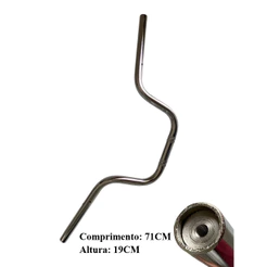 Guidao Moto Honda Cargo Cg Titan Fan Mix Com Rosca Para Peso Cromado