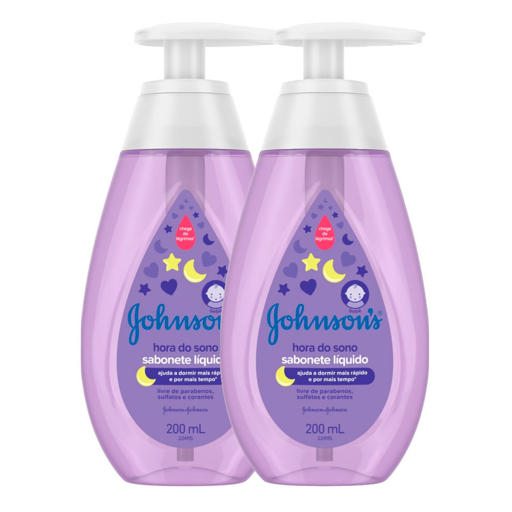 Kit 2 Sabonete Líquido Infantil Johnson's Hora do Sono 200ml