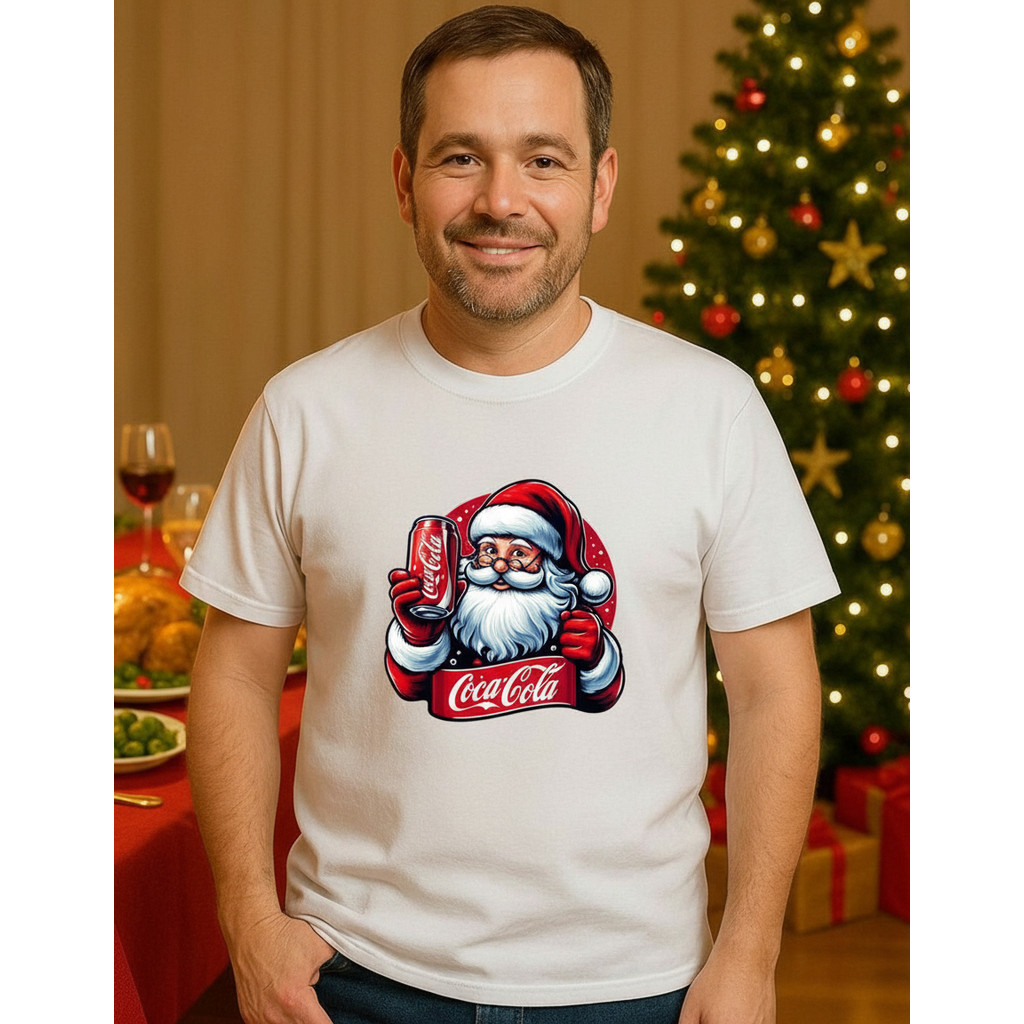 Camiseta Masculina Algodão Divertida Natal Personalizada Com Estampas Divertidas Exclusivas Personagens