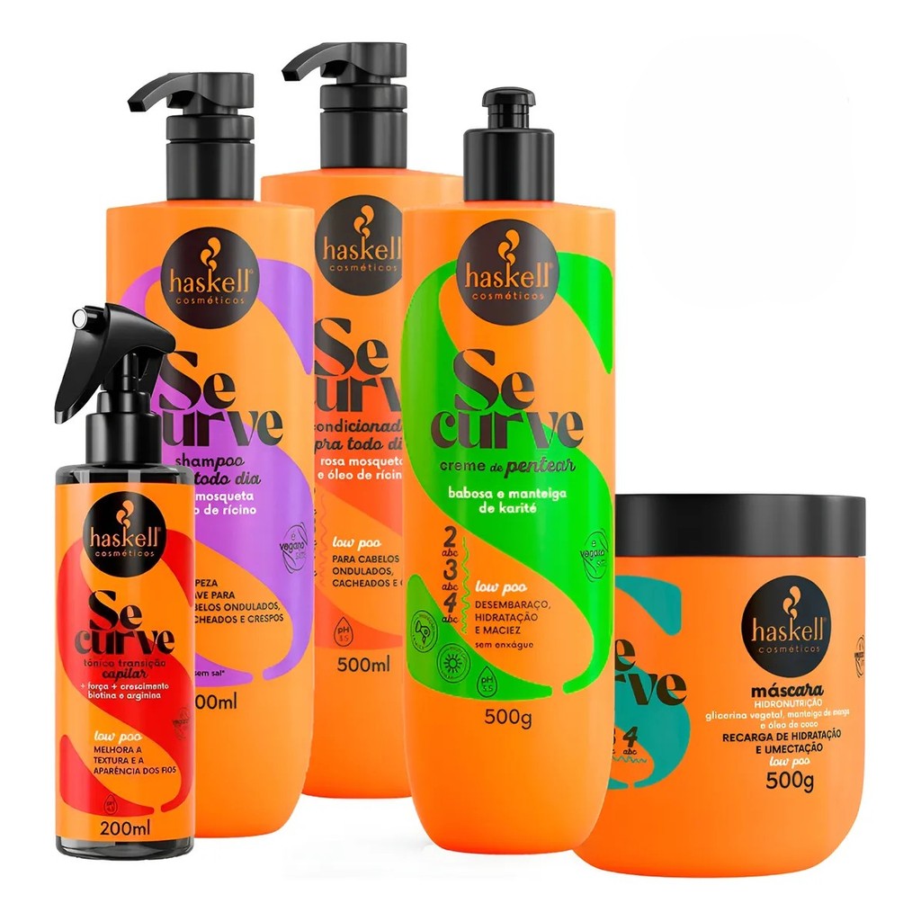 Kit Transição Capilar Se Curve Ondulados (2abc) Haskell em Oferta na Shopee