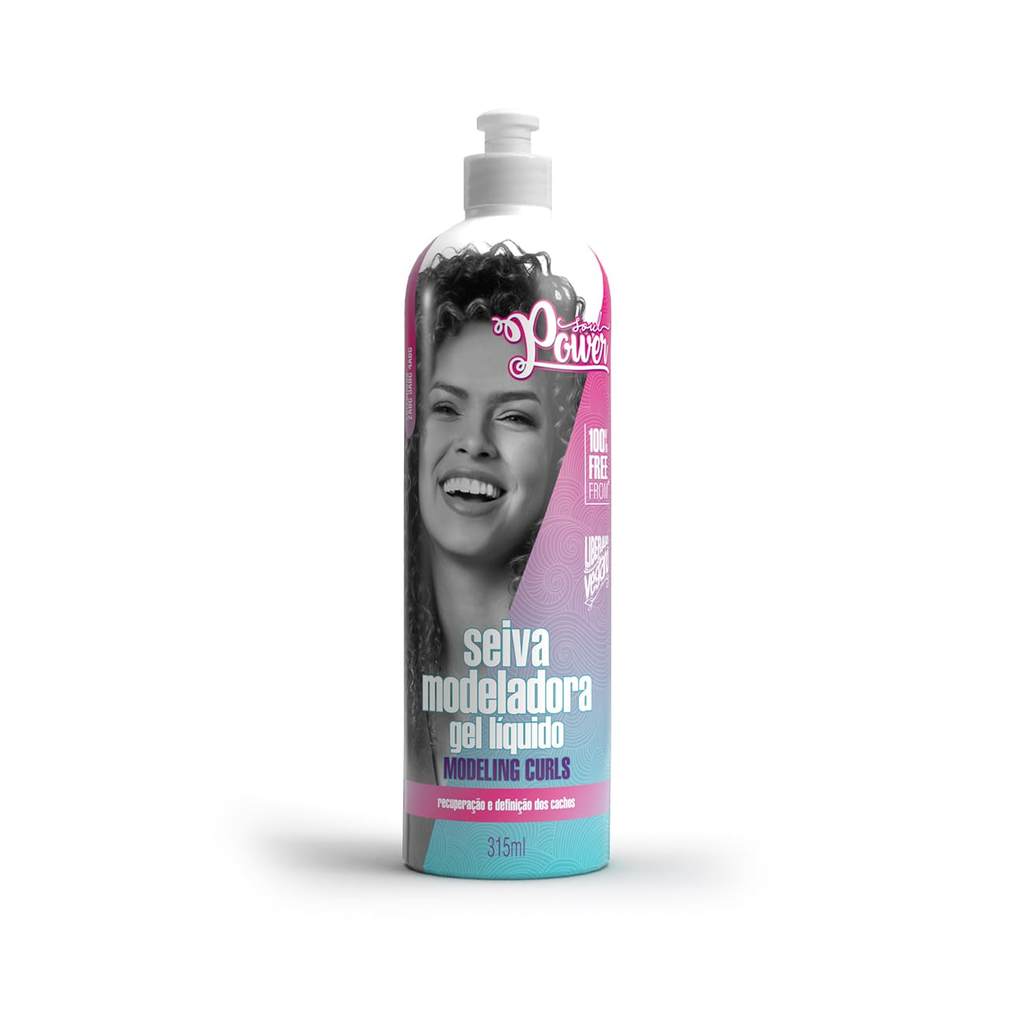 Imagem Seiva Modeladora Soul Power - Gel Líquido, Recupera e Define os Cachos - 315ml