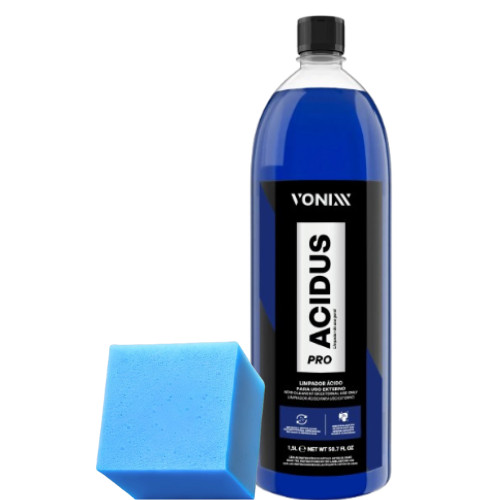 KIT ACIDUS PRO 1,5L limpador ácido automotivo de alta performance + ESPUMA QUADRADA VONIXX