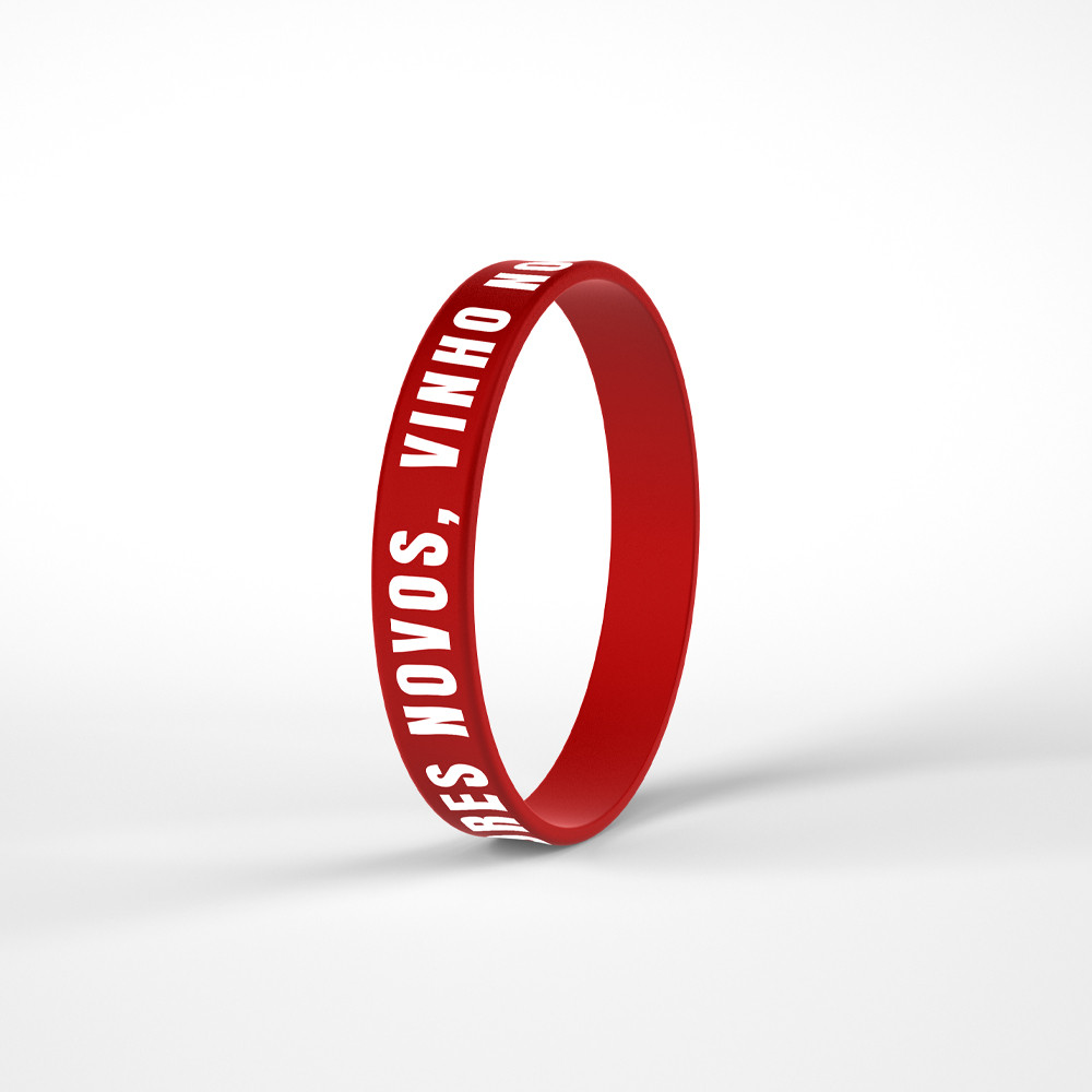 Pulseira De Silicone Bordô | Odres Novos, Vinho Novo em Oferta na Shopee