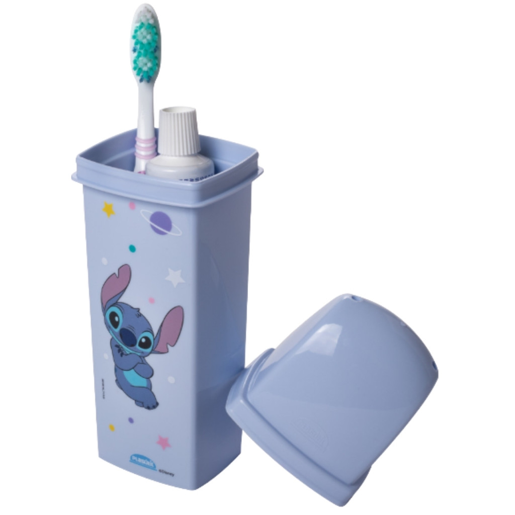 Porta Escova Pasta De Dente Dental Case Multiuso 290ml Stitch Azul Plasútil em Oferta na Shopee