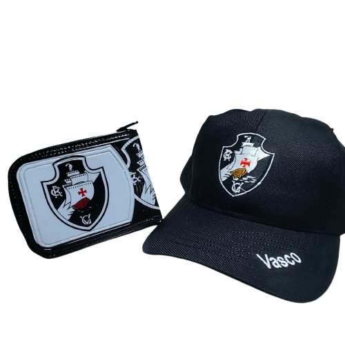KIT BONÉ MAIS CARTEIRA MASCULINO PRETO, DO VASCO DA GAMA em Oferta na Shopee