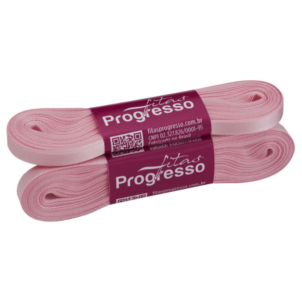 Fita Cetim 7mm Rosa Bebê Cor 310 c/ 10m Fitas Progresso