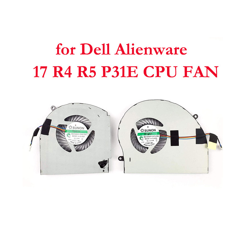 Ventilador De Refrigeração CPU GPU Compatível Para Dell Alienware 17 R4 17 R5 P31E Série Jogo Portátil Qualidade Peças R