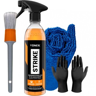Kit Removedor De Piche De Asfalto E Cola Adesivo Strike Vonixx + Luva Nitrilica + Pano microfibra + pincel em Oferta na Shopee