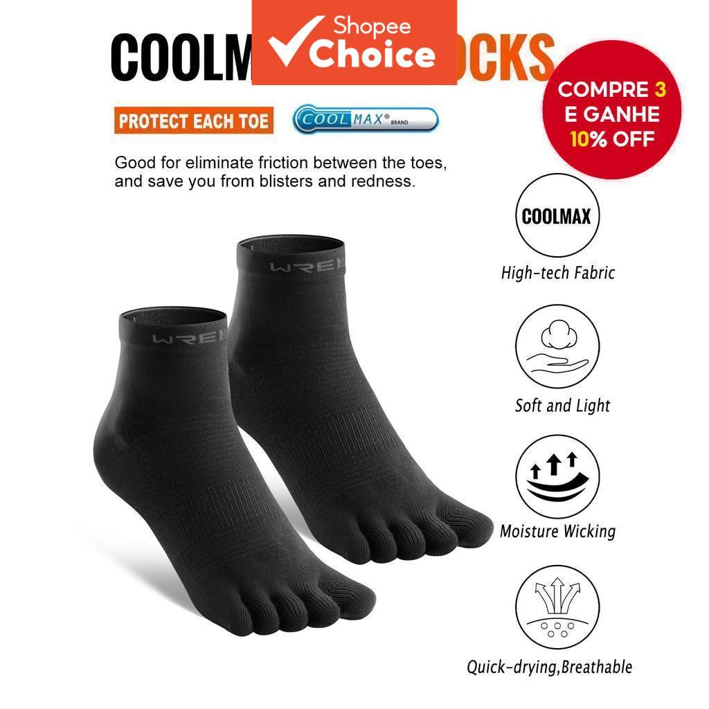 Meias Esportivas de Cinco Dedos Secagem Rápida | Absorventes e Duráveis | Unissex para Corrida e Maratonas em Oferta na Shopee