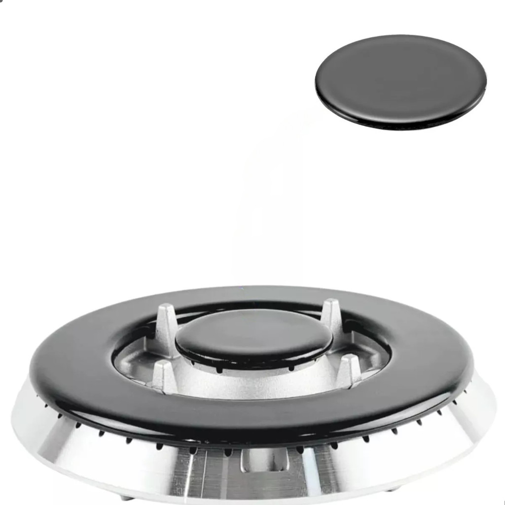 Tampinha Central Tripla chama Preta Do Fogão Electrolux Tripla Chama 56txe 76tbe