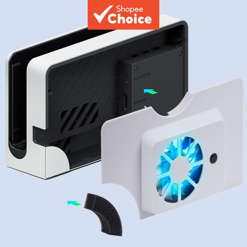 Base de resfriamento para Nintendo Switch Oled com ventilador USB para dissipação de calor, suporte externo para console