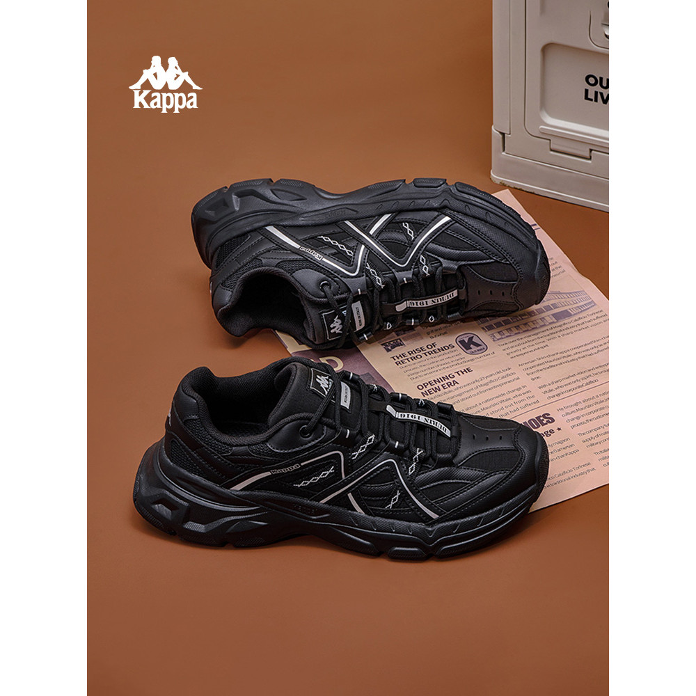 Kappa Kappa tênis preto masculino 2026 novo estilo primavera tênis de corrida sapatos masculinos de sola grossa papai sa
