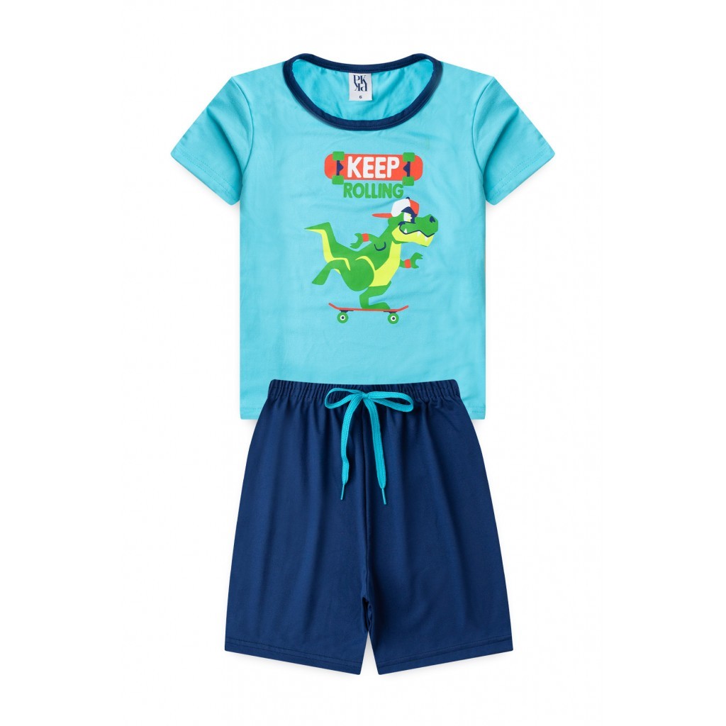 Pijama Infantil Masculino Jacaré Skatista em Oferta na Shopee