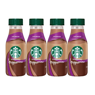 Kit 4 Bebida Láctea Starbucks Frappuccino Café Mocha 280ml em Oferta na Shopee