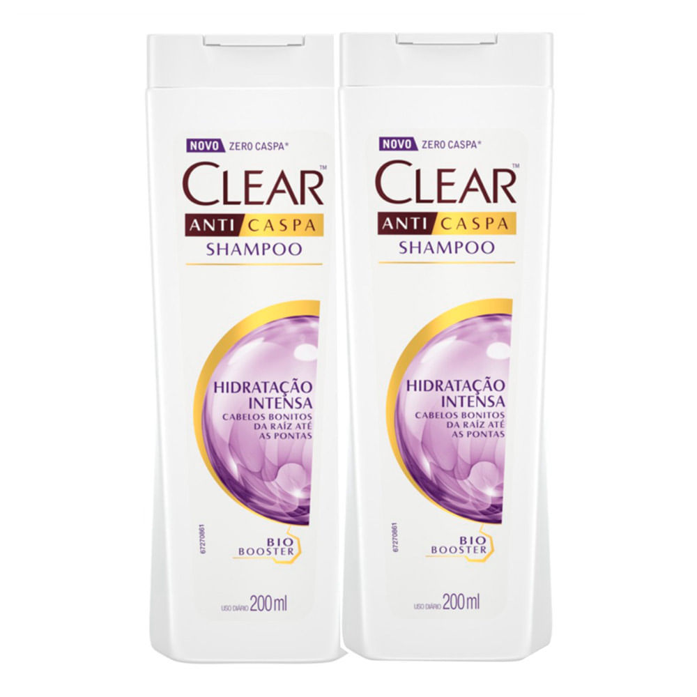 Kit 2 Shampoo Clear Hidratação Intensa 200ml em Oferta na Shopee