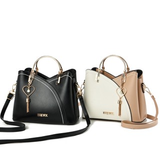 Bolsa Tote Colorblock Simples Feminina de Ombro Clássica Elegante Moderna com Pingente de Borla em Oferta na Shopee