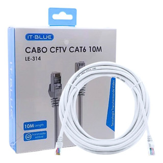 Cabo Lan Cftv Cat6 10 Metros Conector Rj45 Blindado Estável em Oferta na Shopee