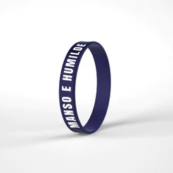 Pulseira De Silicone Azul Cobalto | Manso E Humilde