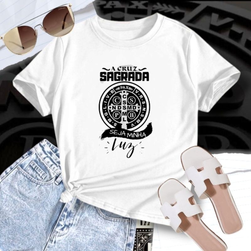 Camiseta Camisa Premium T-shirt Camiseta Baby Look Feminina São Bento Blusa Algodão Envio Imediato