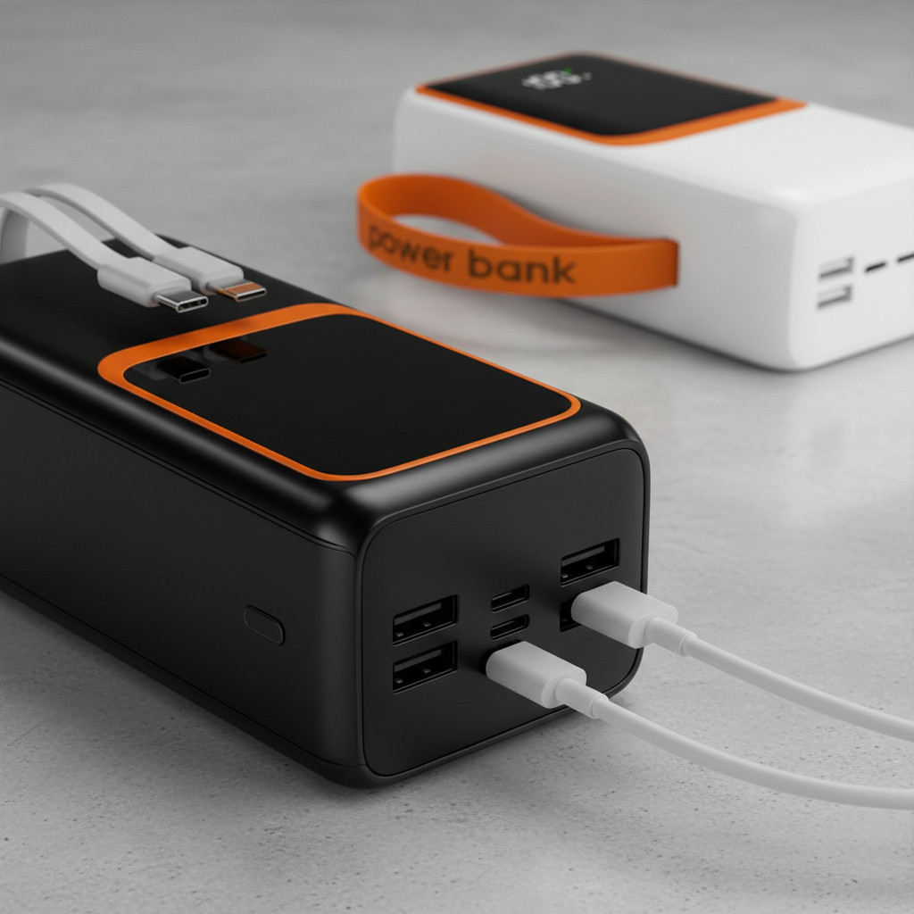 Power Bank 50.000mah Carregador Usb Portátil Cabo Carregador