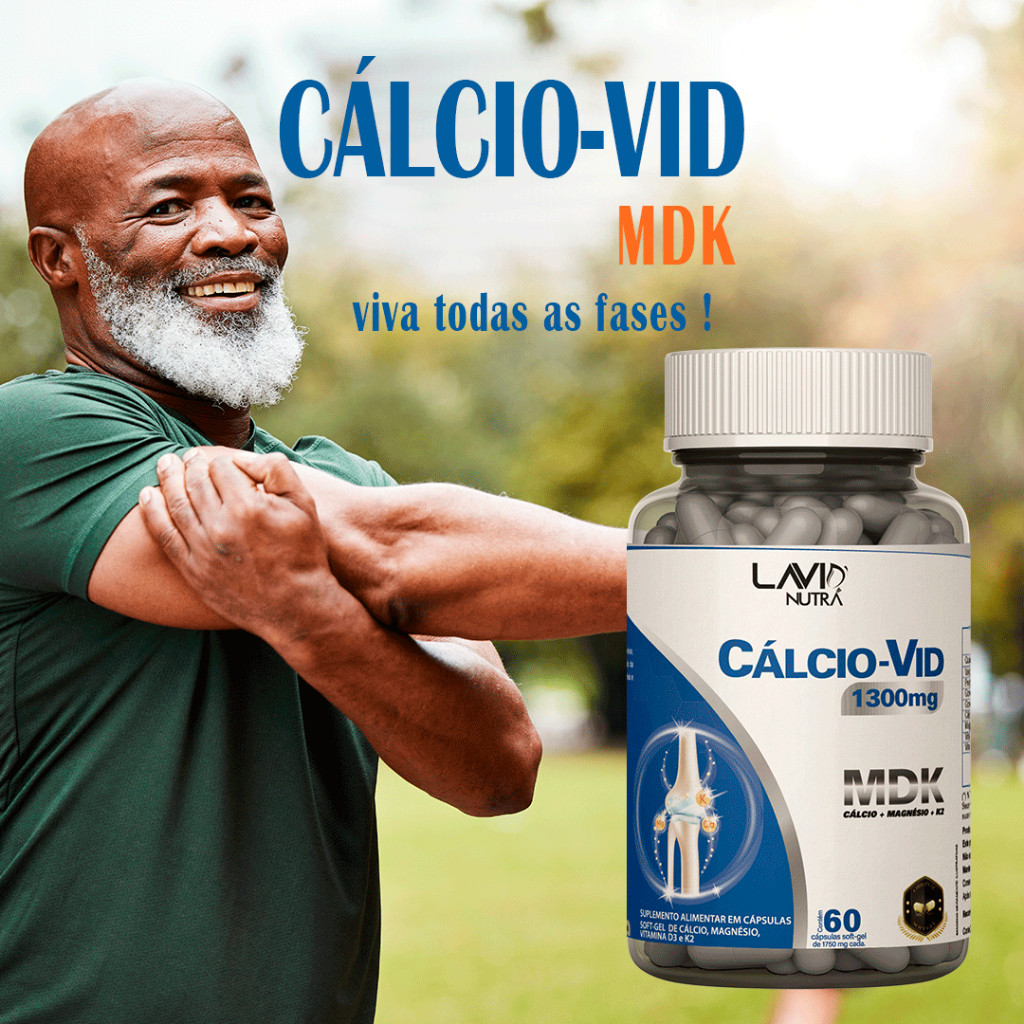 calcio mdk vitamina de calcio CálcioVid MDK 60 caps