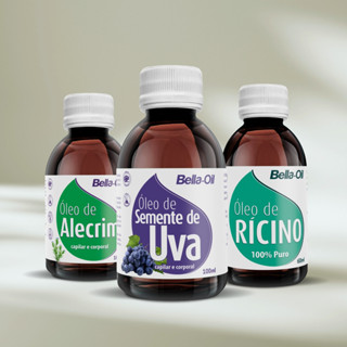 Kit Crescimento e Proteção – Óleos 100% Vegetais (Alecrim, Rícino e Semente de Uva) - BellaPhytus em Oferta na Shopee