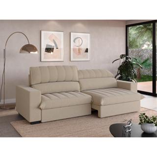 Sofá com Molas Ensacadas Retrátil e Reclinável Strike 2,80m Linhosoft com Carregador USB - NETSOFAS em Oferta na Shopee