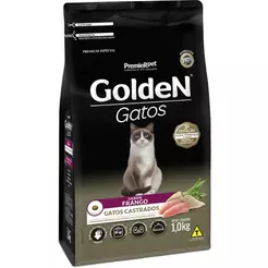 Ração Golden Gatos Adultos Castrados Frango -1 Kg