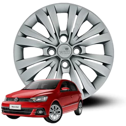 Calota Gol G7 2017 a 2018 Prata Aro 14 Peça Grid 245CA-PTA-U 4 Furos