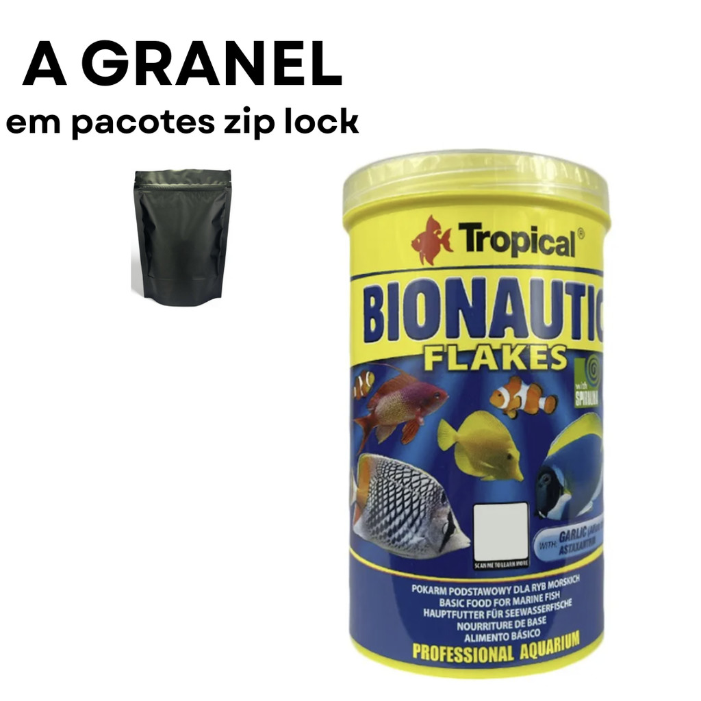 Ração para peixes marinhos - Bionautic Granulat - Tropical, peixe palhaço, donzela, carnivoros