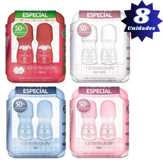 KIT 8 DESODORANTE ROLL-ON GIOVANNA BABY 50ML em Oferta na Shopee