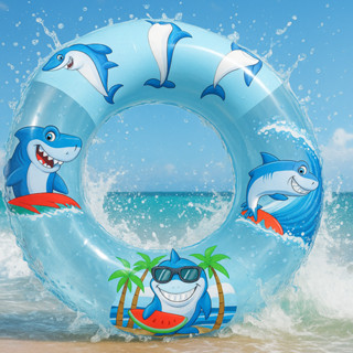 Boia Tubarão Redonda Criança Infantil 80cm 70cm 60cm em Oferta na Shopee