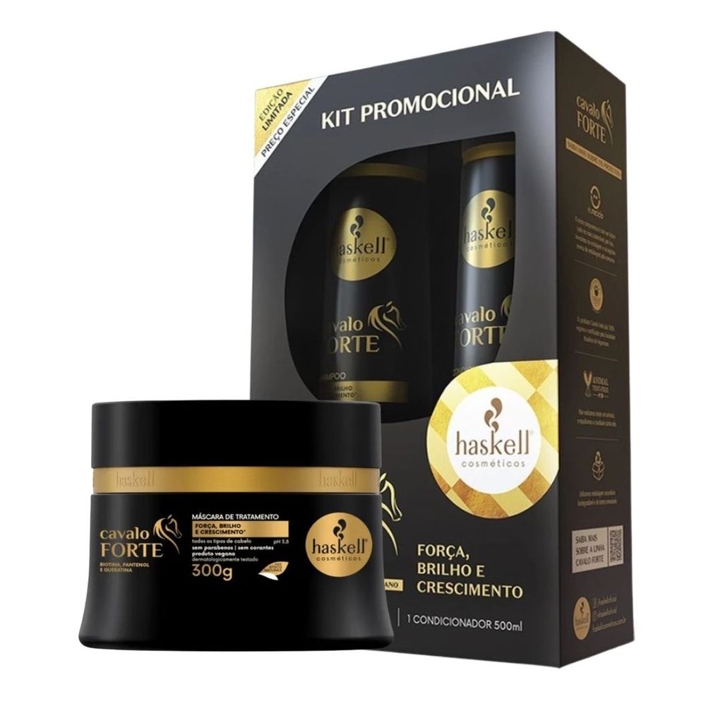 Kit Haskell Cavalo Forte 500ml e Mascara Cavalo Forte 300g