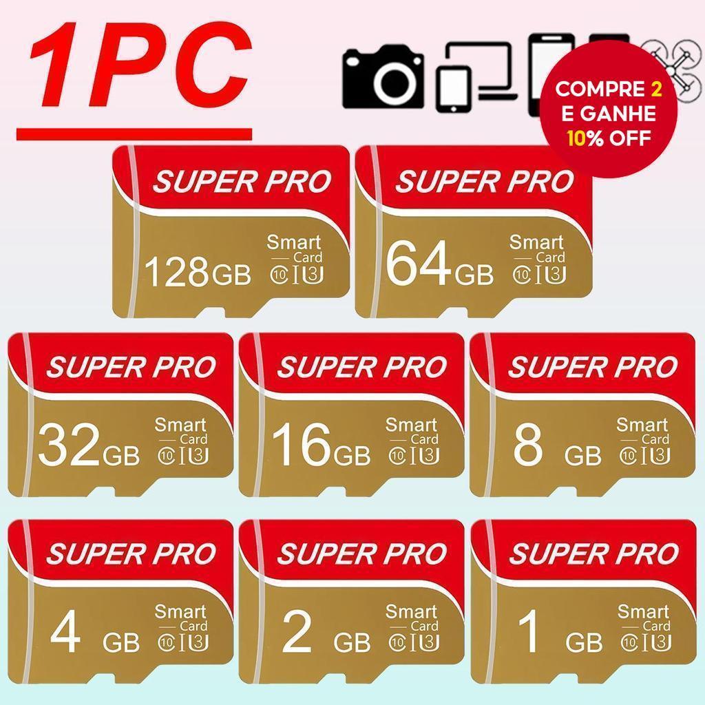 Cartão De Memória Micro SD De Alta Velocidade Classe 10 128GB/64GB/32GB/16GB/8GB À Prova D'água Usado Para Equipamento D