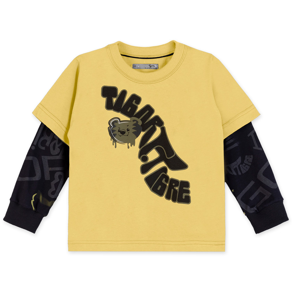 Camiseta Manga Longa Bebê Masculina Tigor T. Tigre