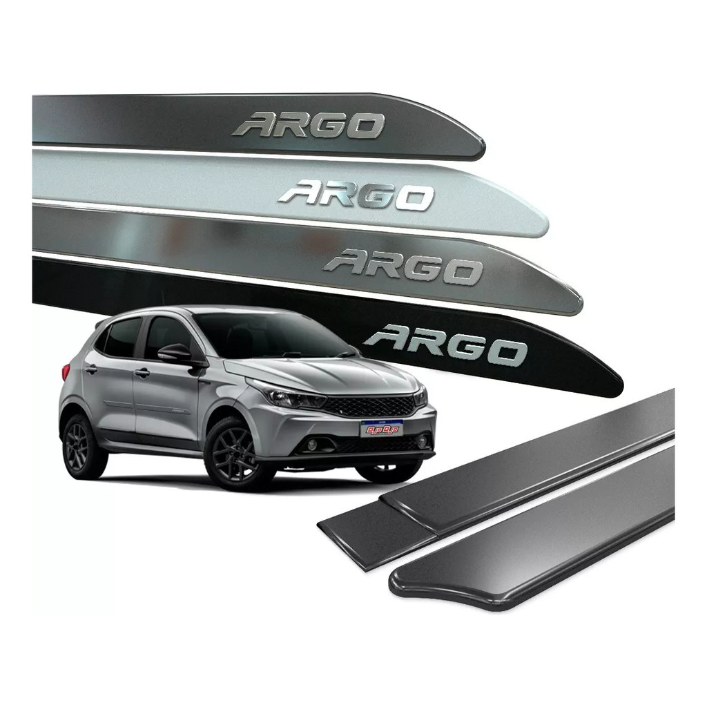 Friso Lateral Para Argo 2017 2018 2019 2020 21 Cromado Facão