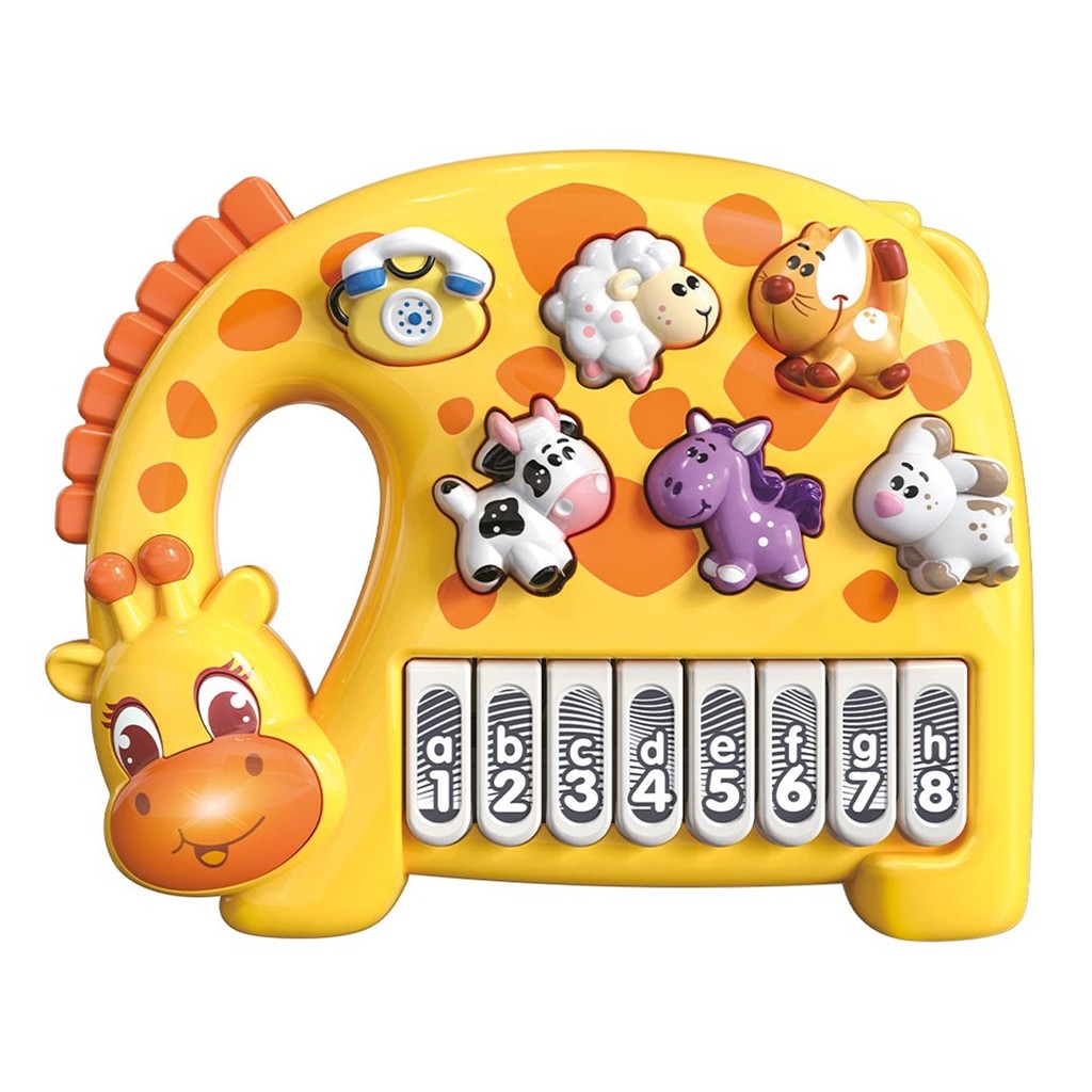 Piano Teclado Animal Brinquedo Infantil Com Música E Sons De Fazenda Sitio