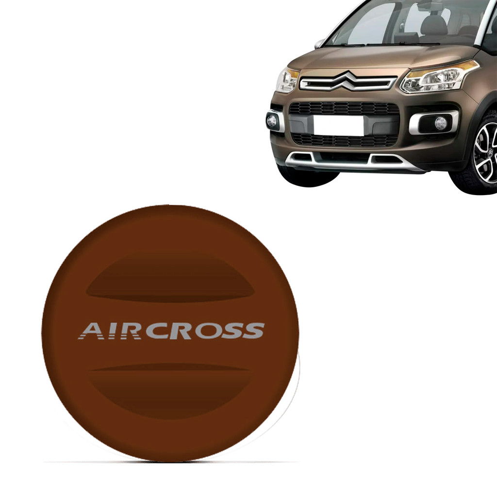 CAPA DE ESTEPE RIGIDA COM CADEADO PARA CITROËN AIRCROSS 2015/2017 ARO 14/15/16 COR MARROM DARK CARMIN