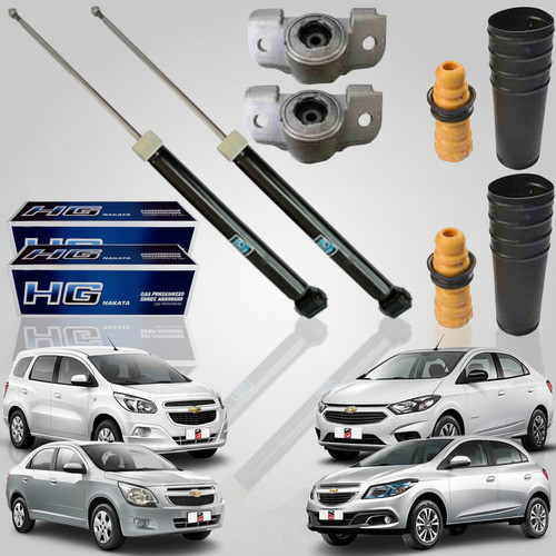 Kit Amortecedor Traseiro Coxim Cobalt Joy Onix Prisma
