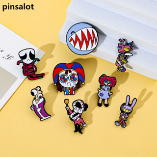Incrível Desenho Animado Digital Anime Circo Broches Pomni Jax Esmalte Pinos Teatro Metal Personalizado Lapela Emblemas em Oferta na Shopee