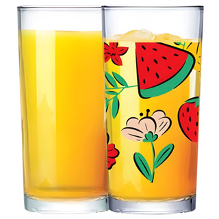 Copos Long Drink 255Ml Vidro Multiuso Estampas Red Fruits E Liso Para Água Suco e Drink - Casutil em Oferta na Shopee