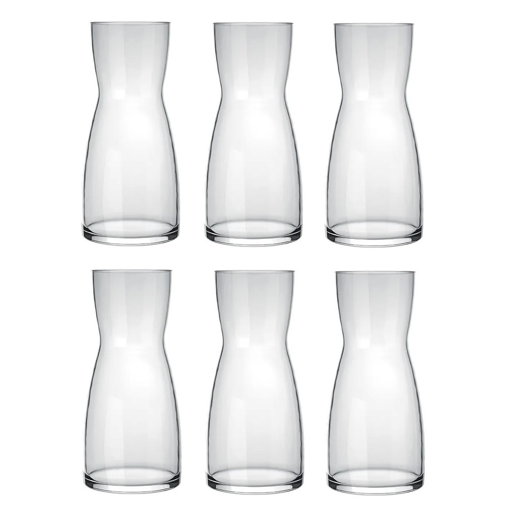 Jogo 6 Jarras Decanter Vinho Suco Água Moringa Nadir 500ml vaso decoração atacado barato