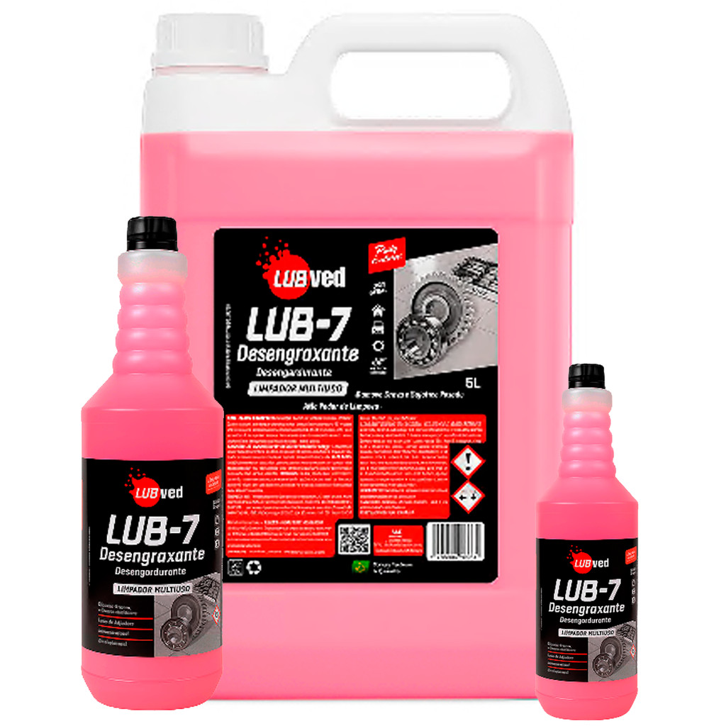 Desengraxante Líquido Multiuso Concentrado Motores Grelha Fogão Máquinas LUB-7 Vários Tamanhos em Oferta na Shopee