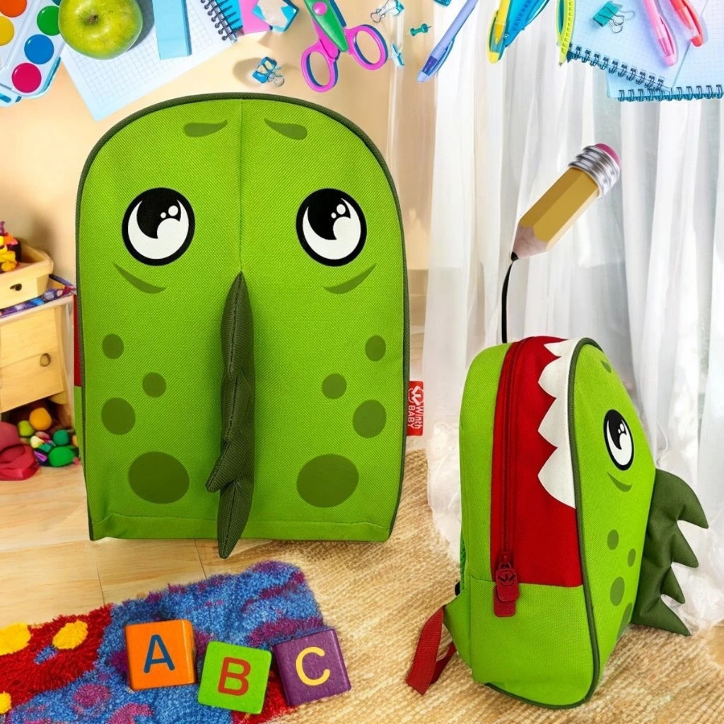 Mochila Escolar Criança Costa Bolsa Estojo Leva Personagem Dinossauro Material Creche Brinquedo