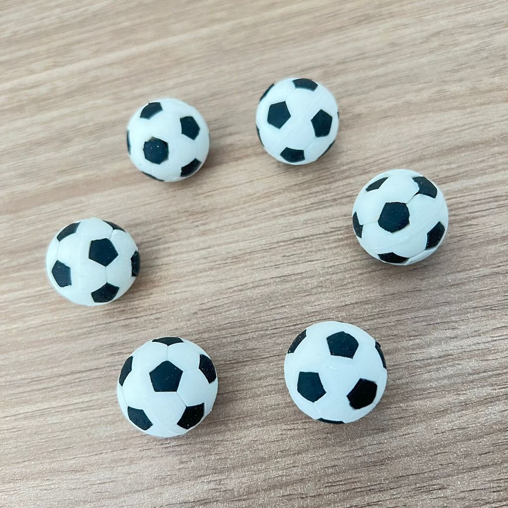 Borrachas Esportivas Bola de Futebol – Acessório Escolar Criativo para Lápis 