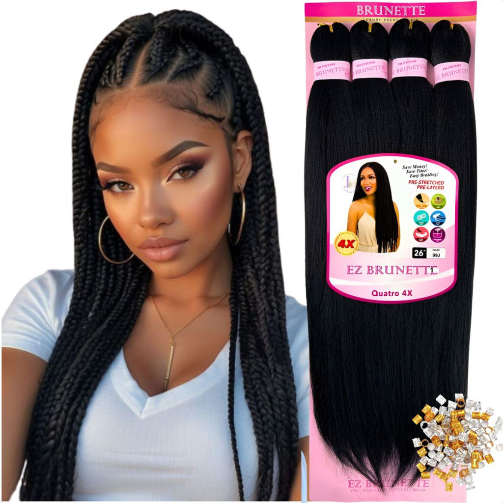 Cabelo Jumbo Premium Ez Brunette 300g Aceita Até 180°c em Oferta na Shopee