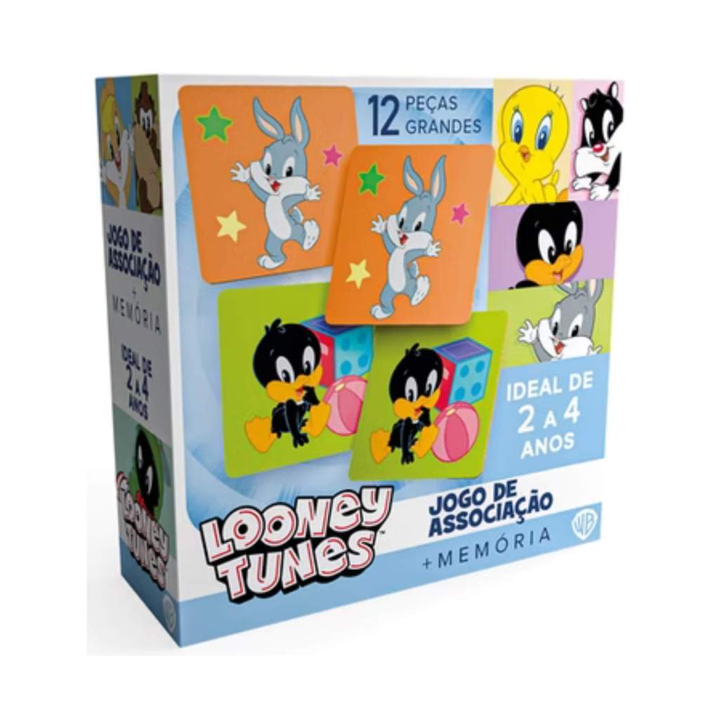 Primeiros Passos Jogo de Associação Baby + Memória Looney Tunes Cooper Fun - 00060 em Oferta na Shopee