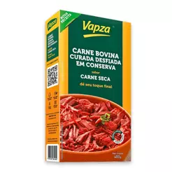 Carne Bovina Curada Desfiada Sabor Carne Seca 400G Vapza